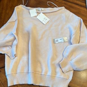 Boutique miracle fashion brand sweater. Peach/cream shade. Soft! Inside/out look